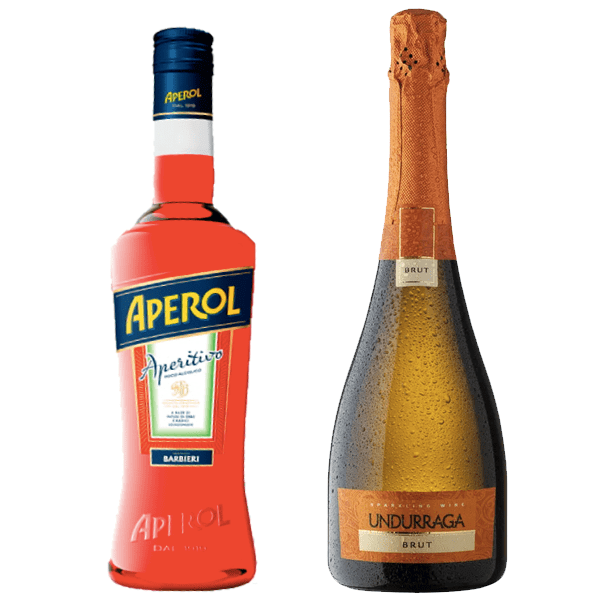 Licor Aperol 750cc + Espumante Undurraga Brut 750cc