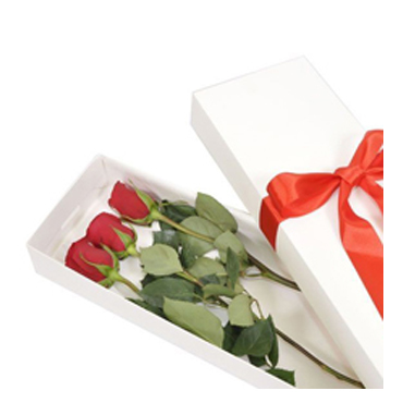 03 Rosas Importadas En Caja