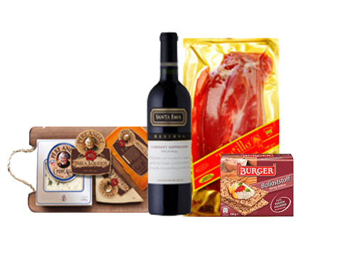 Promocin Vino 750cc, ms Tabla de Quesos, Jamn Serrano y Pan 