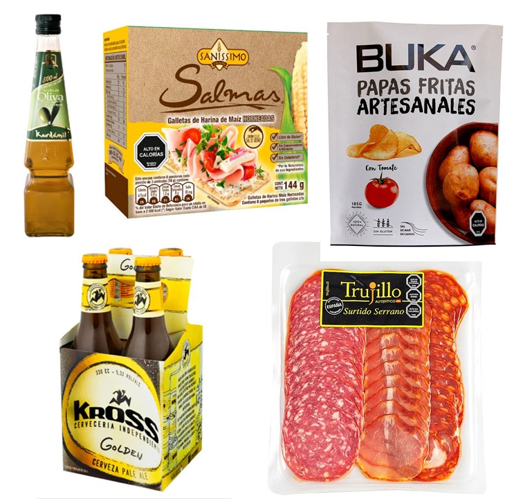 Cerveza Kross, Surtido Serrano, Papas Artesanales y Galletas Sin Gluten